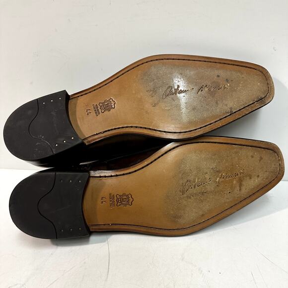 WORN TWICE Antonio Maurizi Brown Cap Toe Derby Brogue Made in Italy EU 44 US 11 - Picture 10 of 12